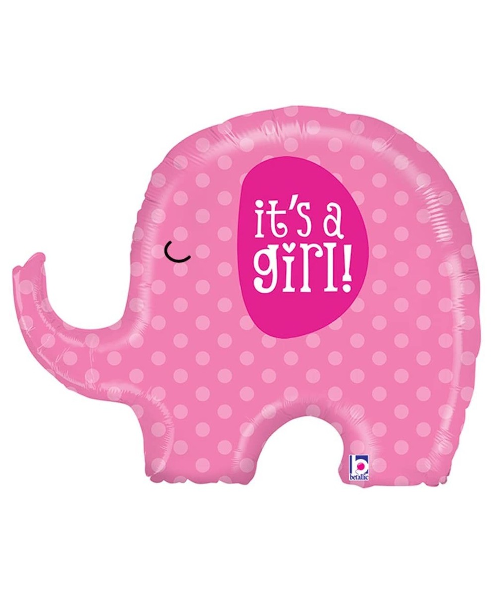 It's A Girl Pink Elephant Baby Shower Party 32" Foil Balloon - CM12O3BDODP $7.92 Balloons