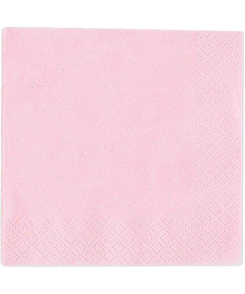 Light Pink Beverage Napkins (50 count) - C7111WJO24Z $4.19 Party Tableware