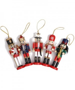 5 Piece 5 Inch Nutcracker Figures Soldier Doll Decoration Christmas Nutcracker Figurine Collection Wooden Nutcracker Ornament...