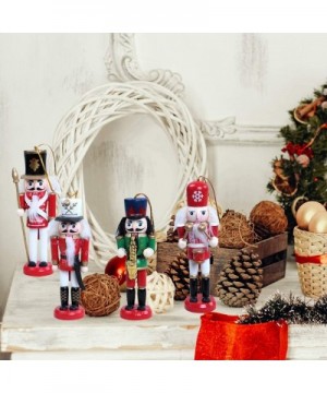 5 Piece 5 Inch Nutcracker Figures Soldier Doll Decoration Christmas Nutcracker Figurine Collection Wooden Nutcracker Ornament...