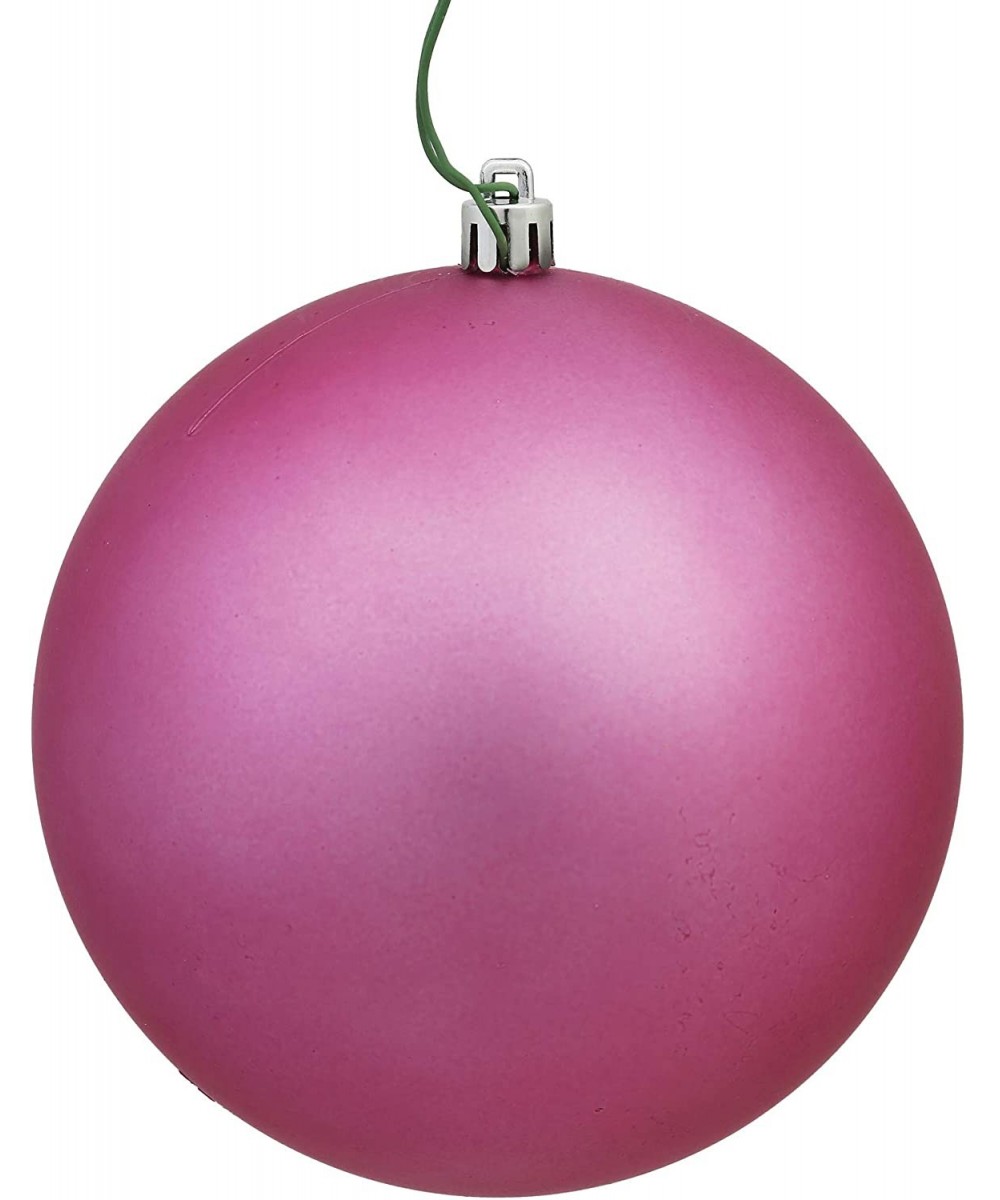 N590745DMV Matte Ball Ornaments with Shatterproof UV Resistant- Pre-drilled cap Secured & 6" of green floral Wire in 12 per b...