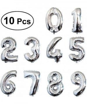 16Inch Mini Number balloons Helium Foil Gold Digital Balloons Party Festival Decorations Supplies (Silver) - C818EEN2XOC $5.9...