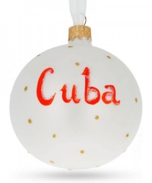 Flag of Cuba Glass Ball Christmas Ornament - C618785KN4I $8.66 Ornaments