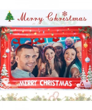 Large Size Inflatable Christmas Photo Booth Frame with 2 Christmas Headband for Christmas New Year Party(33.8 x 22 Inch) - CY...