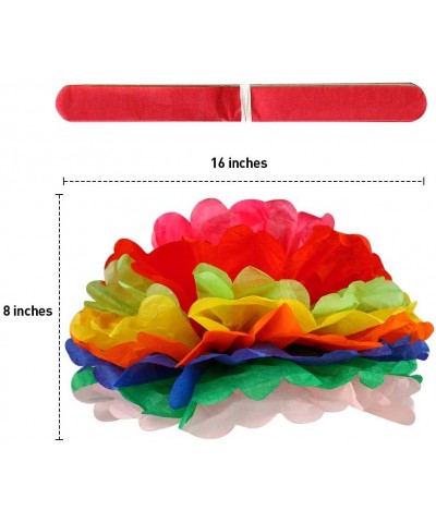 20 Pieces Tissue Paper Pom Poms Flowers Ball Rainbow Color Fiesta Decorations Mexican Mayo Party Supplies Centerpieces for Bi...