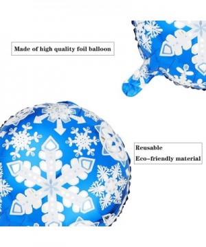 30 Pieces Snowflake Foil Balloons Frozen Birthday Party Winter Theme Balloons Shining Star Aluminum Balloons for Baby Shower ...