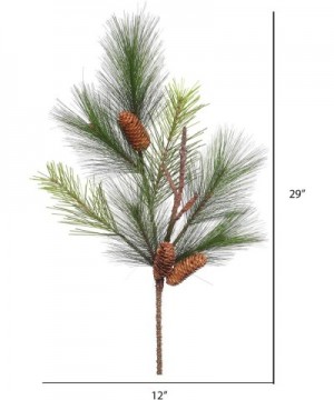 Bavarian Pine Spray with Cones & 7 Hard Needle Tips- 29 - C6127203RAV $10.72 Garlands