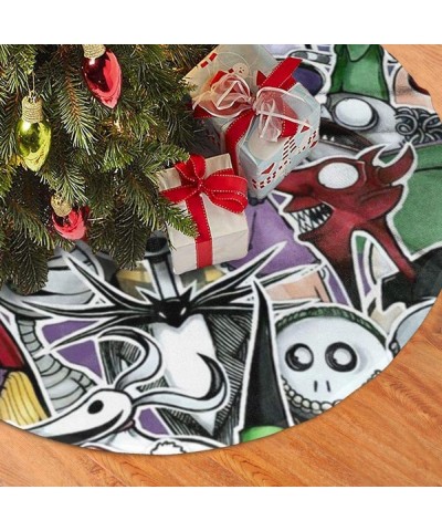 customgogo Nightmare Before Christmas Christmas Tree Skirt-New Year Festive Holiday Party Decoration-30 Inches. - Nightmare 5...
