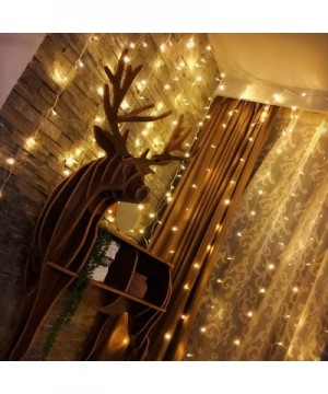 600 LED Curtain String Lights- 19.7x9.8ft- Plug in Window Curtain Lights with 8 Modes- Twinkle Fairy Lights for Wedding Party...