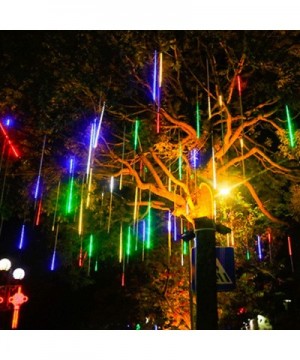 Christmas Lights Meteor Shower Lights 50cm 8 Tube 288 LEDs- Multicolor Meteor Lights Led Falling Rain Lights for Christmas Tr...