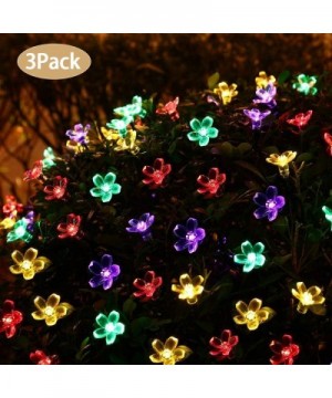 3 x 23 FT Solar Powered Flower String Lights 50 LED 23 FT Twinkle Fairy Lights for Xmas Tree Patio Yard Porch Garden Fence Ou...