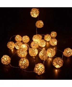 10FT/3M 30LED Warm White Battery Operated Rattan Ball LED String Fairy Light - Warm White - CD12L0W5HER $13.30 Indoor String ...