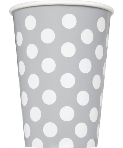 12oz Silver Polka Dot Paper Cups- 6ct - Silver - CF12CJ7SC8Z $7.20 Tableware