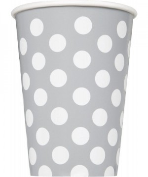 12oz Silver Polka Dot Paper Cups- 6ct - Silver - CF12CJ7SC8Z $7.20 Tableware