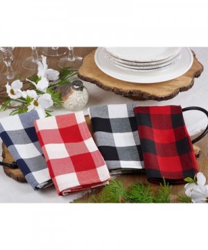 Cotton Blend Buffalo Plaid Table Napkins (Set of 4)- 20"- Red- 4 Piece - CI1862SRL8R $21.26 Tableware