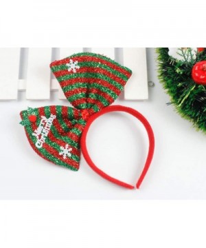 Hair Hoop Xmas Hair Accessory Headwear Colorful Bow Headband Christmas Holiday Party Supplies Gifts (Green) - Green - CY18ZXE...