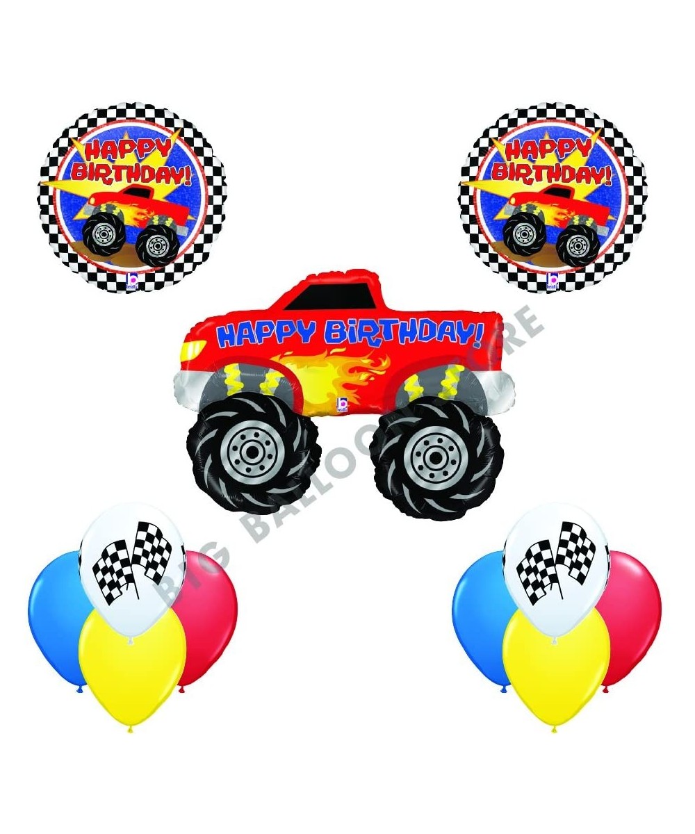 Ultimate 11 pc Monster Truck Happy Birthday Balloon Decoration kit - CJ12EJB0TCB $12.44 Balloons