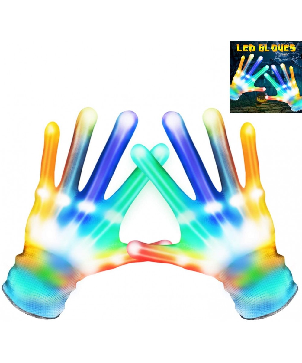 Flashing LED Gloves-Kid Camping Outdoor Games For 5 6 7 8 9 10 11 12 Year Old-in The Dark Party Favor Sensory Glow Toys-Hallo...