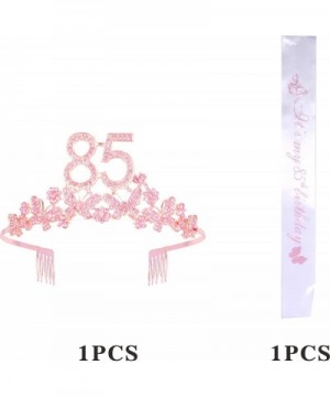 85th Birthday Gifts for Women- 85th Birthday Tiara and Sash- It's My 85th Birthday Sash and Crystal Tiara- 85th Birthday Deco...