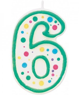 W91-06 Numeral Candle- 3-Inch by 1.5-Inch- No. 6- Green- 1-Pack - C011117GNLM $6.87 Birthday Candles