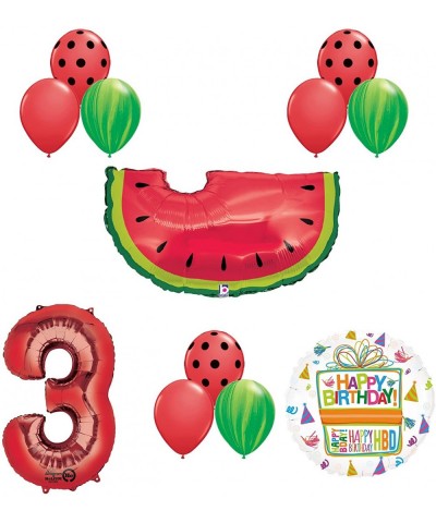 Watermelon Picnic Third 3rd Birthday Party Supplies and Balloons Decoration - C3185KE2HK6 $8.38 Balloons