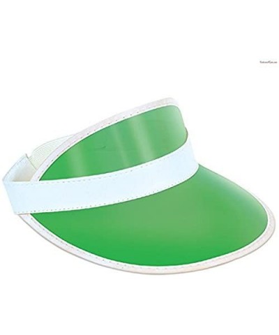 Clear Green Plastic Dealer's Visor Party Accessory (1 count) - CZ111S5NADL $4.49 Favors