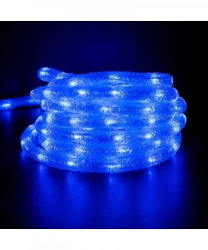 18' feet Blue LED Ribbed Snow Rope Strip Light 120V Indoor/Outdoor Holiday Christmas Decorative- Connectable & ETL Certified ...