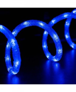 18' feet Blue LED Ribbed Snow Rope Strip Light 120V Indoor/Outdoor Holiday Christmas Decorative- Connectable & ETL Certified ...