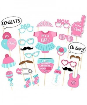 It's A Girl Baby Shower Photo Booth Props - 25 Count DIY Kit On Sticks Set - Pink(It's A Girl) - CJ18A6AGGZH $8.29 Photobooth...