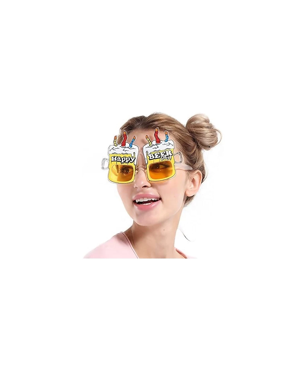 Photo Booth Props Party Tricky Funny Glasses (Birthday cake beer glasses) - Birthday cake beer glasses - CF18EDM7OKR $6.54 Ph...