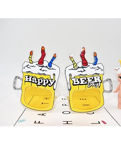 Photo Booth Props Party Tricky Funny Glasses (Birthday cake beer glasses) - Birthday cake beer glasses - CF18EDM7OKR $6.54 Ph...