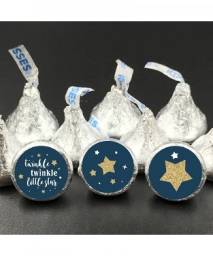 Blue Twinkle Twinkle Little Star Candy Stickers- Girl Baby Shower Birthday Party Favor Labels- Fit Hershey's Kisses- 304 Coun...