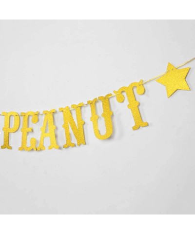 Little Peanut Banner- Baby Shower Party Decoration Supplies for Boys or Girls - Gold Glitter - CQ19DSHOM6X $5.53 Banners