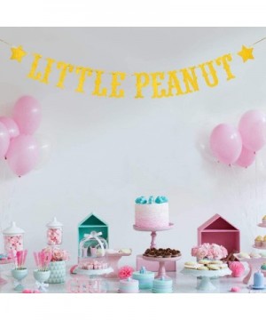 Little Peanut Banner- Baby Shower Party Decoration Supplies for Boys or Girls - Gold Glitter - CQ19DSHOM6X $5.53 Banners