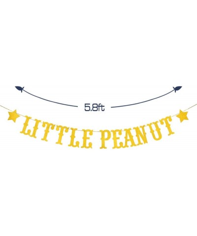 Little Peanut Banner- Baby Shower Party Decoration Supplies for Boys or Girls - Gold Glitter - CQ19DSHOM6X $5.53 Banners