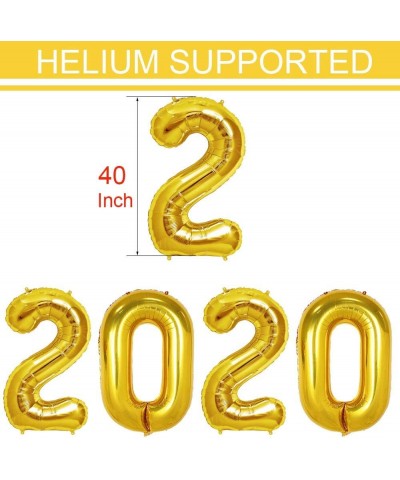 2020 Graduation Decorations Kit 85 Pcs - 2020 Balloons Gold 40"- Metallic Chrome Latex Balloons- Hanging Swirls- WE are SO Pr...