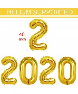 2020 Graduation Decorations Kit 85 Pcs - 2020 Balloons Gold 40"- Metallic Chrome Latex Balloons- Hanging Swirls- WE are SO Pr...