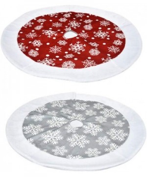 100CM Christmas Tree Skirt White Edge Snowflake Tree Skirt Christmas Decorations Christmas Tree Apron Scene Dress Up Items - ...