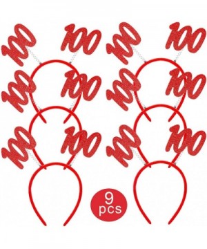 9 Pieces 100 Glittered Boppers Party Accessory 100 Glittered Boppers Headband for Party Favors- Red - C1194K3SGT0 $10.06 Part...