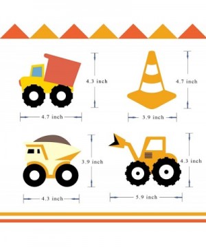 Construction Birthday Banner - Bday Sign Bunting Garland - Truck Excavator Party Decoration for Boy - Construction - C018LR30...