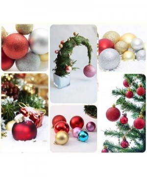 Christmas Ball Assorted Pendant Shatterproof Ball Ornament Set Seasonal Holiday Wedding Party Decorations(24 pcs- 4 cm) (Pink...