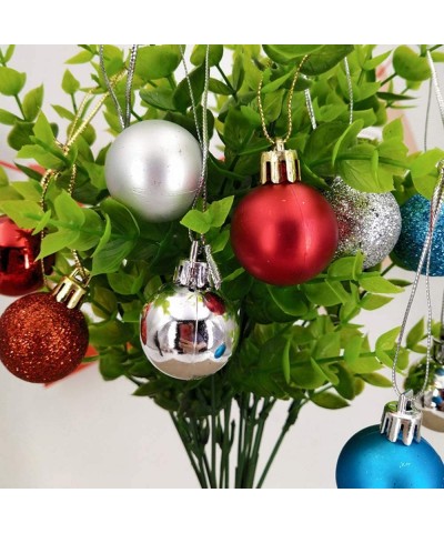 Christmas Ball Assorted Pendant Shatterproof Ball Ornament Set Seasonal Holiday Wedding Party Decorations(24 pcs- 4 cm) (Pink...