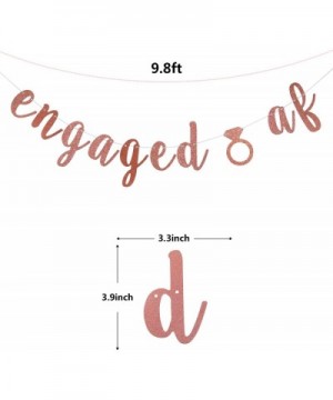 Rose Gold Engaged AF Banner Hanging Garland -Perfect Decoration for Bridal Shower- Engagement- Bachelorette- Wedding Party - ...