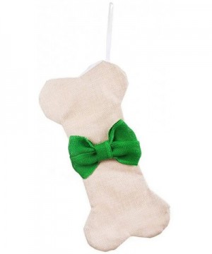 Christmas Pet Stockings-Dog Bone Santa Gift Candy Bag Socks Hanging Supplies for Xmas Tree Decoration(Large Size 18"-Green Bo...