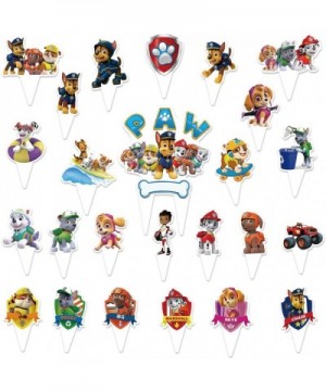 Paw Patro_l Cake Toppers 25pcs Cupcake Toppers for Kids Birthday Party Decorations - C219GEGGH6N $5.30 Cake & Cupcake Toppers