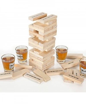 Entertaining Party Drinking Game - Wood - C412KHUKUWH $12.14 Party Games & Activities