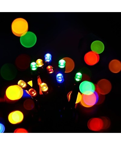 Outdoor String Lights 39.4 Feet 100LED Darkgreen LED Lights- USB Powered with Soft Brightness- multiple Flash Modes for Birth...