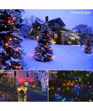 Outdoor String Lights 39.4 Feet 100LED Darkgreen LED Lights- USB Powered with Soft Brightness- multiple Flash Modes for Birth...