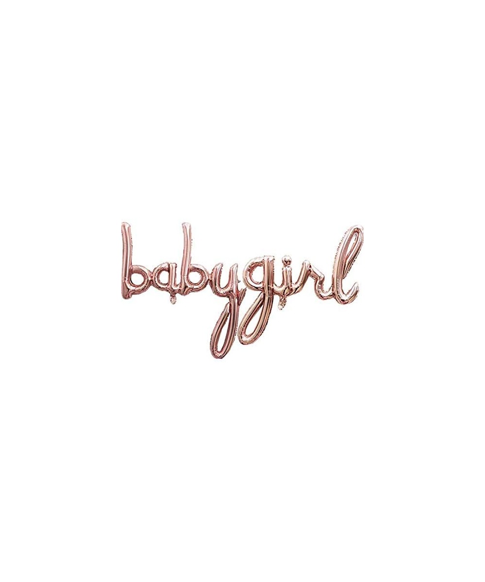 Shining Rose Gold Baby Girl Balloon-Ballloon Garland for Baby Shower Decorations for Girl- Baby Girl Letter Balloons- Girl Ge...