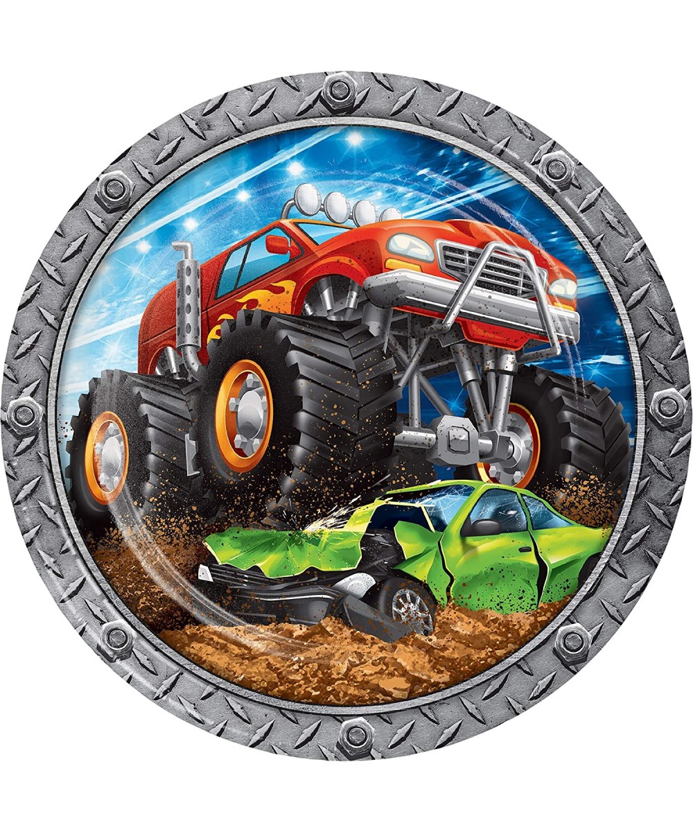Monster Truck Paper Plates- 24 ct - CC18OHT5S5W $12.05 Party Tableware